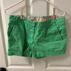 I Crew Green Shorts Chino Size 4 St. Patrick’s Day